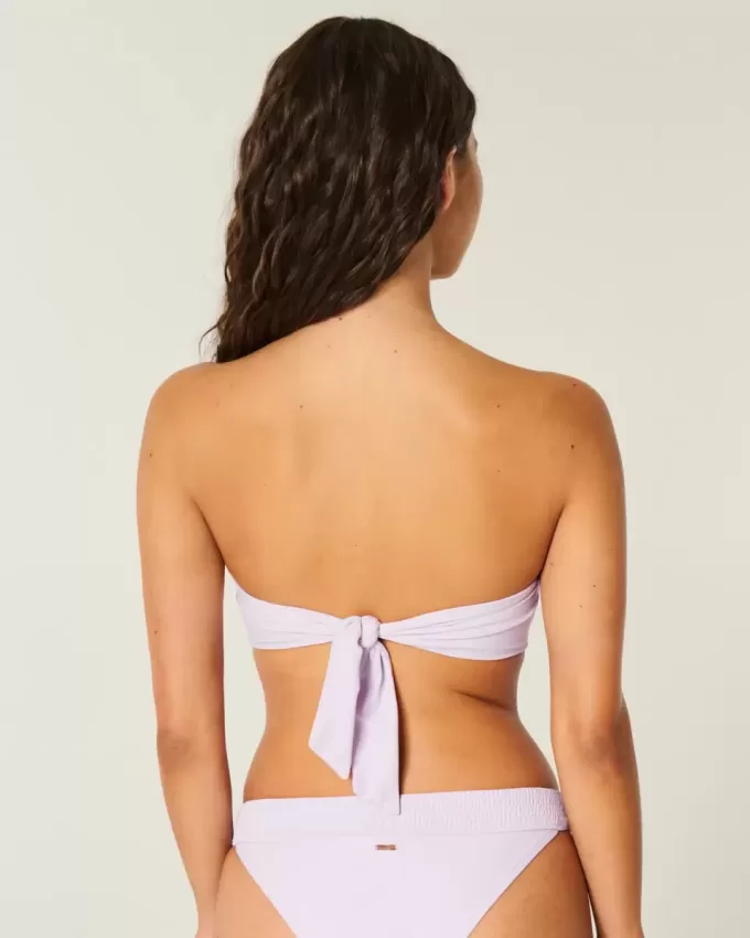 Smocked Bandeau Bikini Top