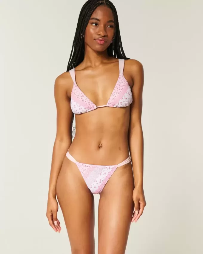 Smocked High-Leg Cheekiest Bikini Bottom