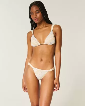 Smocked High-Leg Cheekiest Bikini Bottom