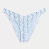 Smocked High-Leg Cheeky Bikini Bottom