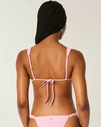 Smocked Over-the-Shoulder Triangle Bikini Top