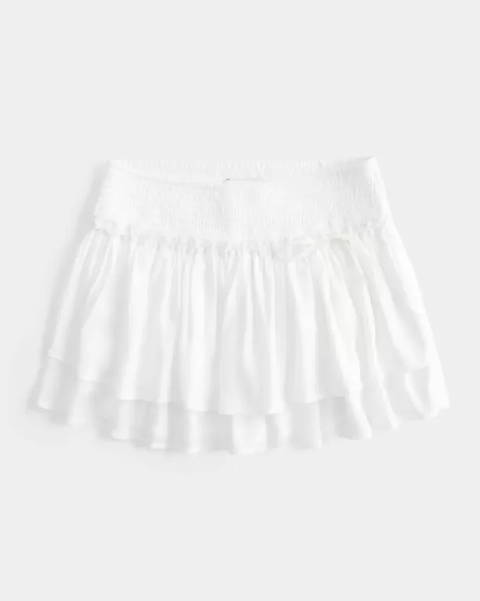 Smocked Tiered Mini Skort