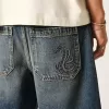 Snake Graphic Baggy Denim Shorts Snake Graphic Baggy Denim Shorts