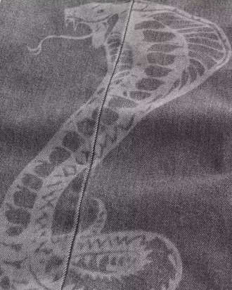 Snake Graphic Super Baggy Jeans