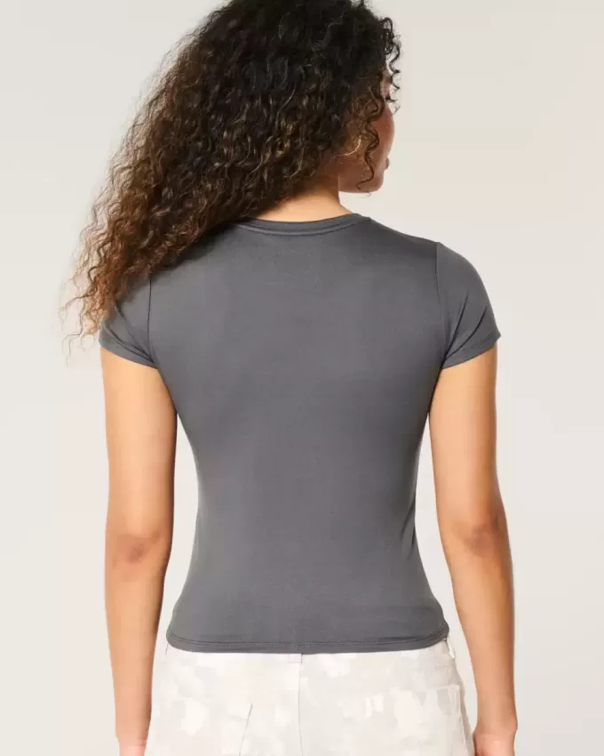 Soft Stretch Seamless Fabric Longline Baby Tee