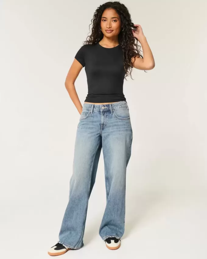 Soft Stretch Seamless Fabric Crew Baby Tee