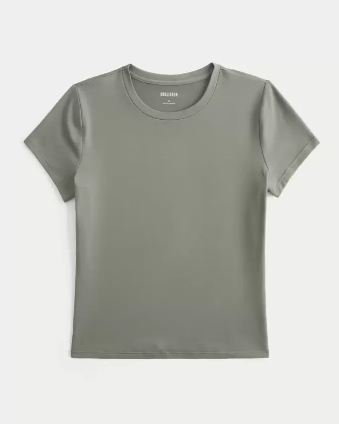 Soft Stretch Seamless Fabric Crew Baby Tee
