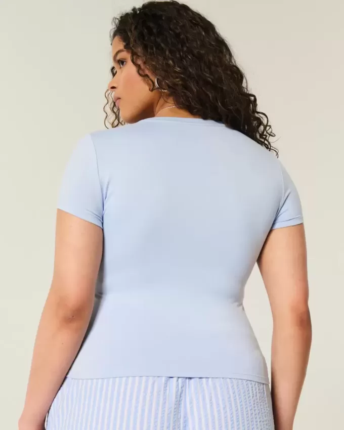 Soft Stretch Seamless Fabric Crew Baby Tee