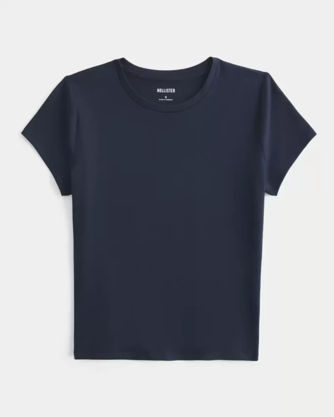 Soft Stretch Seamless Fabric Crew Baby Tee