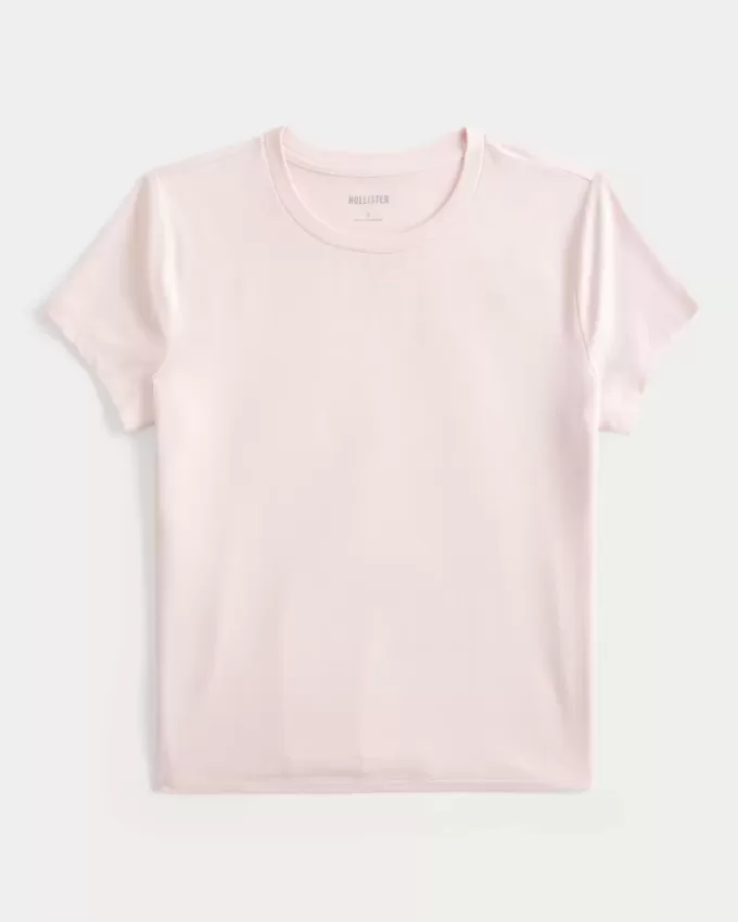 Soft Stretch Seamless Fabric Crew Baby Tee