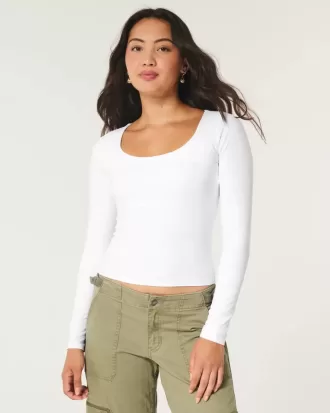Soft Stretch Seamless Fabric Scoop Top