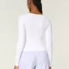 Soft Stretch Seamless Fabric Square-Neck Top