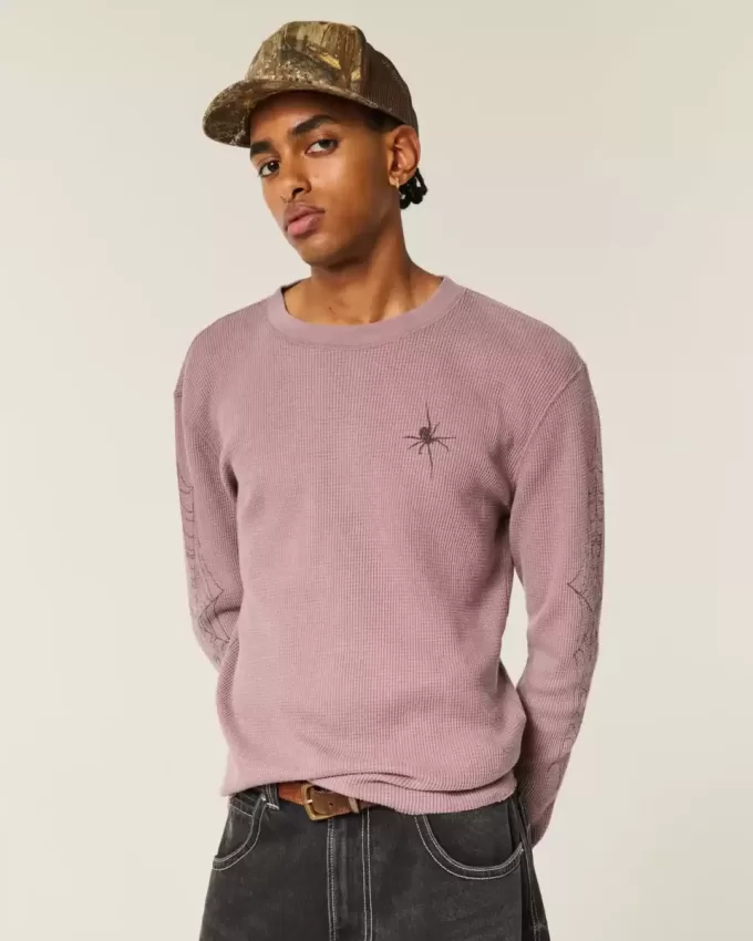 Spider Graphic Thermal Crew Shirt