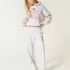 Sporty Graphic Wide-Leg Sweatpants