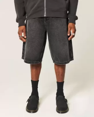 Star Graphic Super Baggy Denim Shorts
