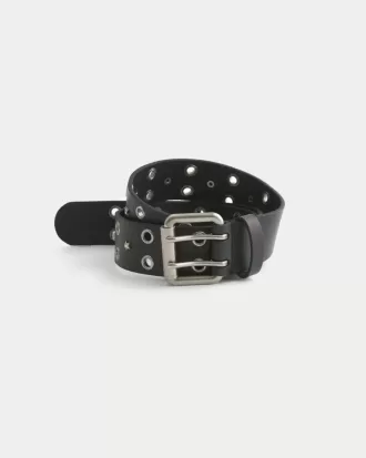 Star-Studded Leather Belt