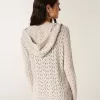 Stitchy Hooded No-Close Cardigan