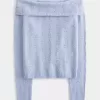 Stitchy Off-the-Shoulder Sweater