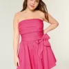 Strapless Bow Mini Dress
