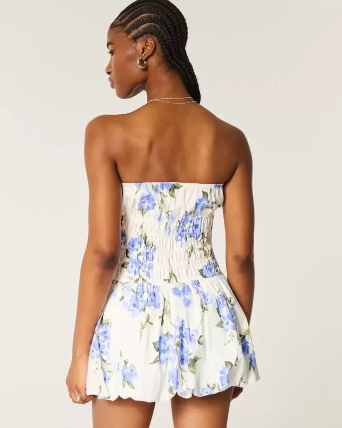 Strapless Bubble Mini Dress