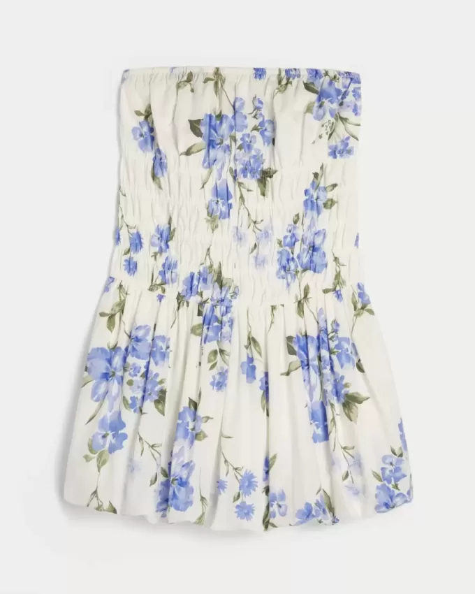 Strapless Bubble Mini Dress