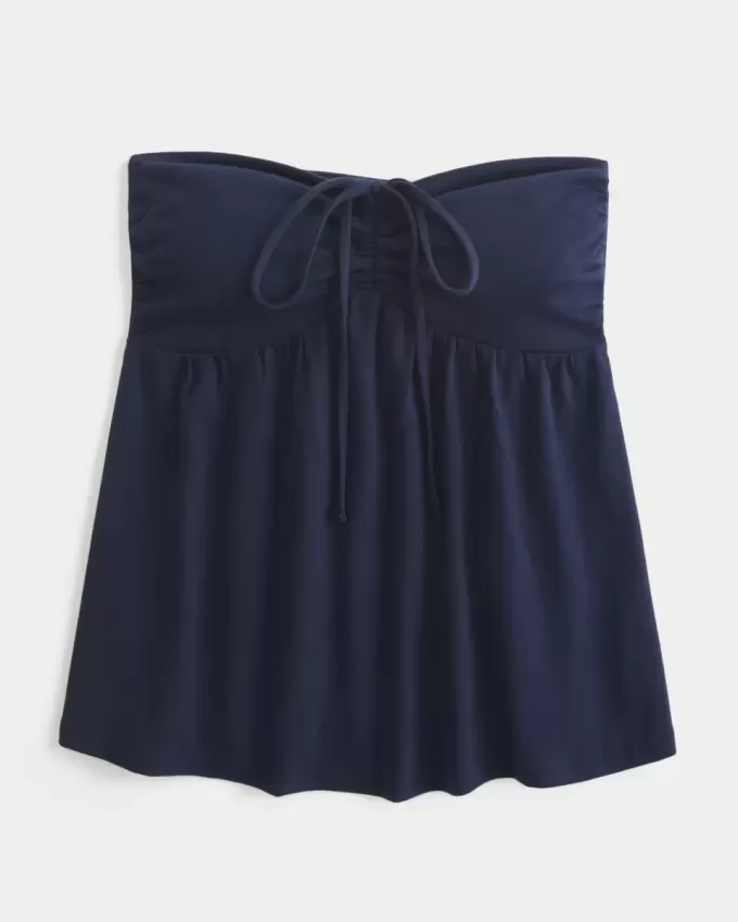 Strapless Cinched Babydoll Top