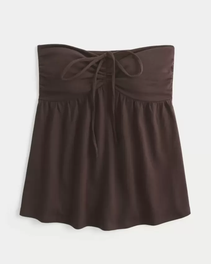 Strapless Cinched Babydoll Top Strapless Cinched Babydoll Top