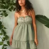 Strapless Embroidered Babydoll Dress Strapless Embroidered Babydoll Dress