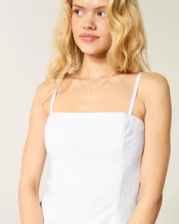 Strapless Embroidered Maxi Dress