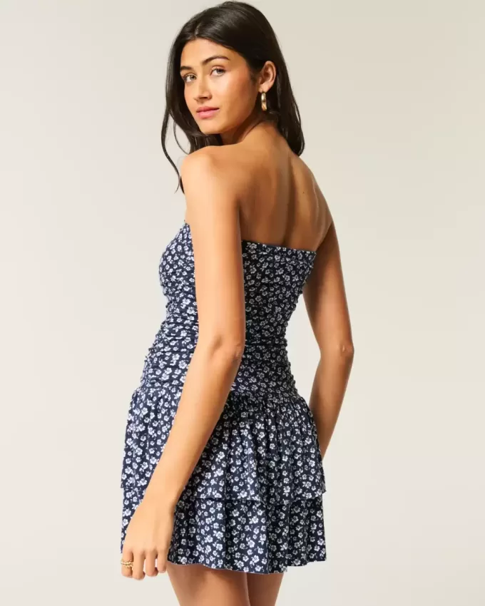 Strapless Knit Skort Dress