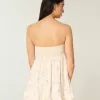 Strapless Ruffle Babydoll Mini Dress