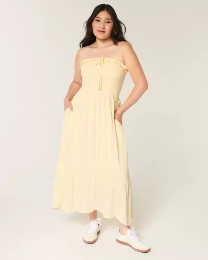 Strapless Smocked Maxi Dress Strapless Smocked Maxi Dress