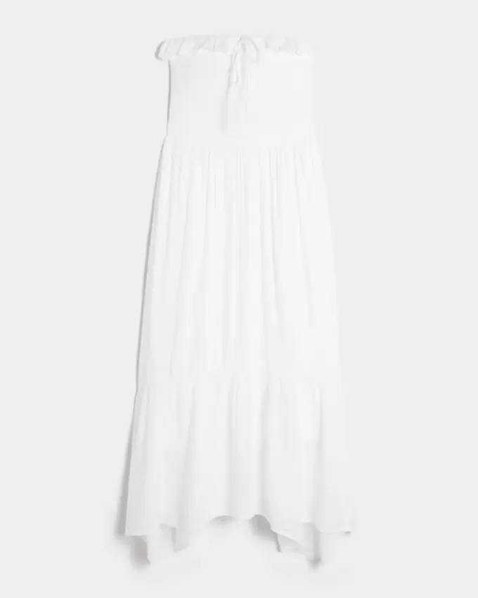 Strapless Smocked Maxi Dress