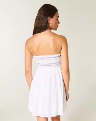 Strapless Smocked Mini Dress