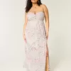 Strapless Twist Bust Maxi Dress