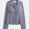Stretch Poplin Button-Through Shirt