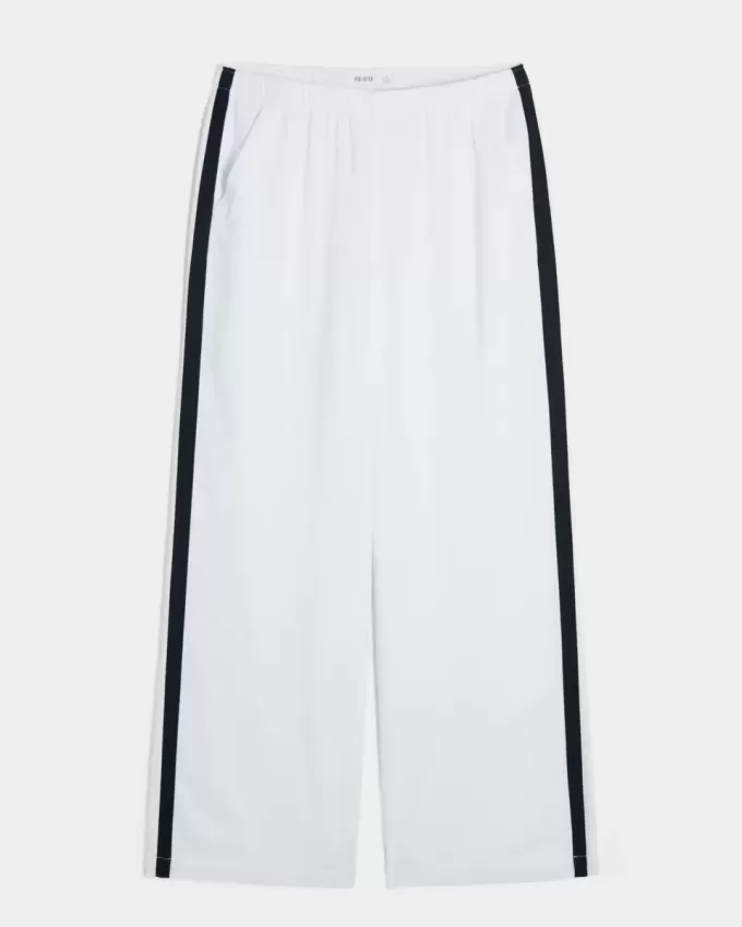 Striped Baggy Pull-On Pants