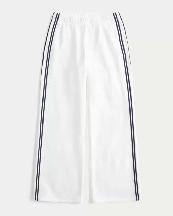 Striped Wide-Leg Sweatpants