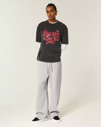 Super Baggy Los Angeles Back Pocket Graphic Sweatpants