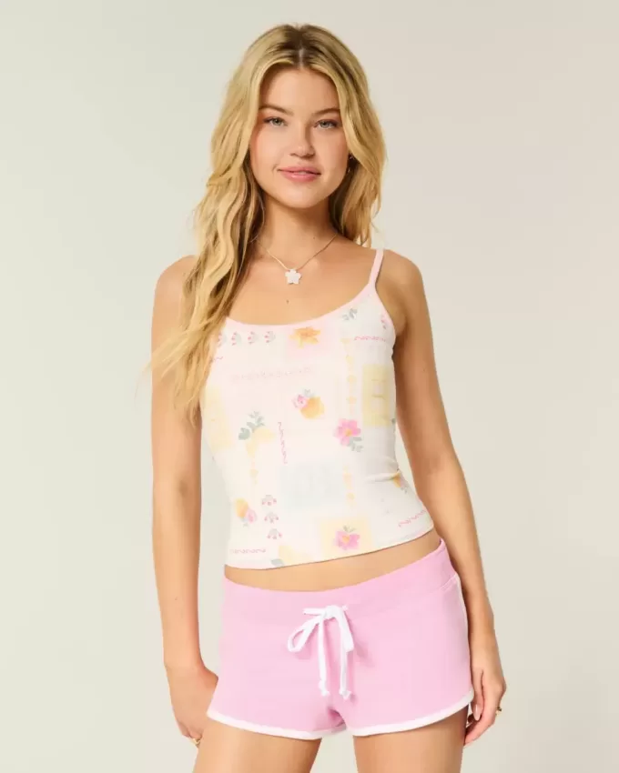 Surf Graphic Fleece Shortie Shorts Surf Graphic Fleece Shortie Shorts