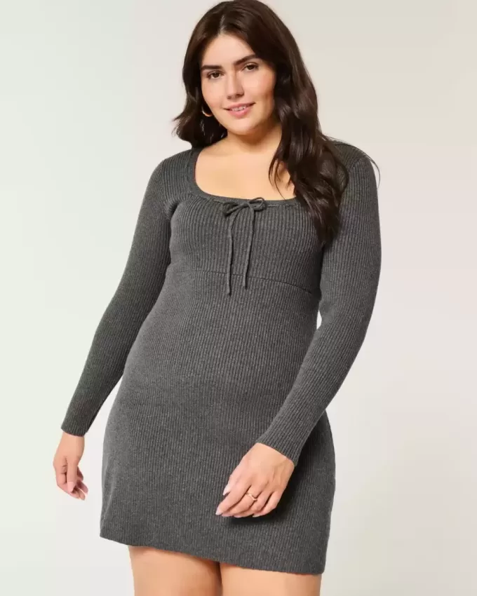 Sweater-Knit Skater Mini Dress Sweater-Knit Skater Mini Dress