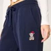 Teddy Bear Graphic Straight Sweatpants