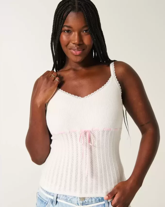 Tie-Front Sweater Tank