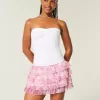 Tiered Chiffon Mini Skort