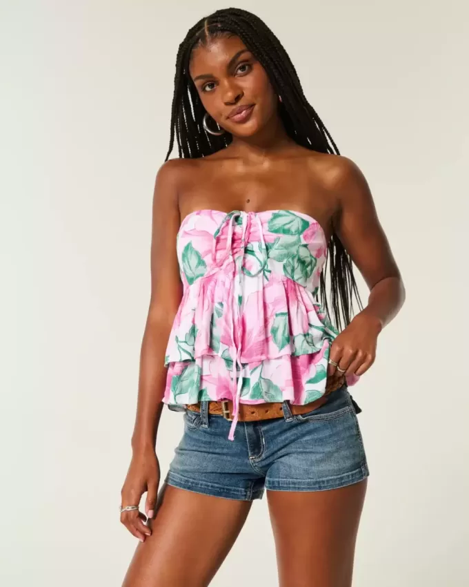 Tiered Halter Babydoll Top