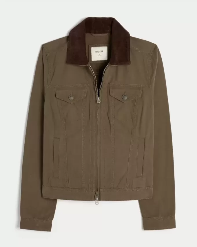 Twill Zip-Up Jacket