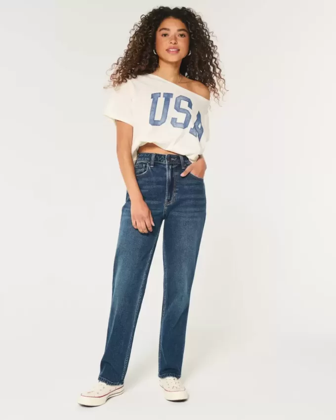 Ultra High-Rise Dark Wash 90s Straight Jeans Ultra High-Rise Dark Wash 90s Straight Jeans