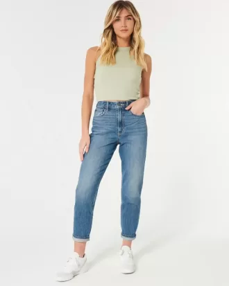 Ultra High-Rise Dark Wash Mom Jeans