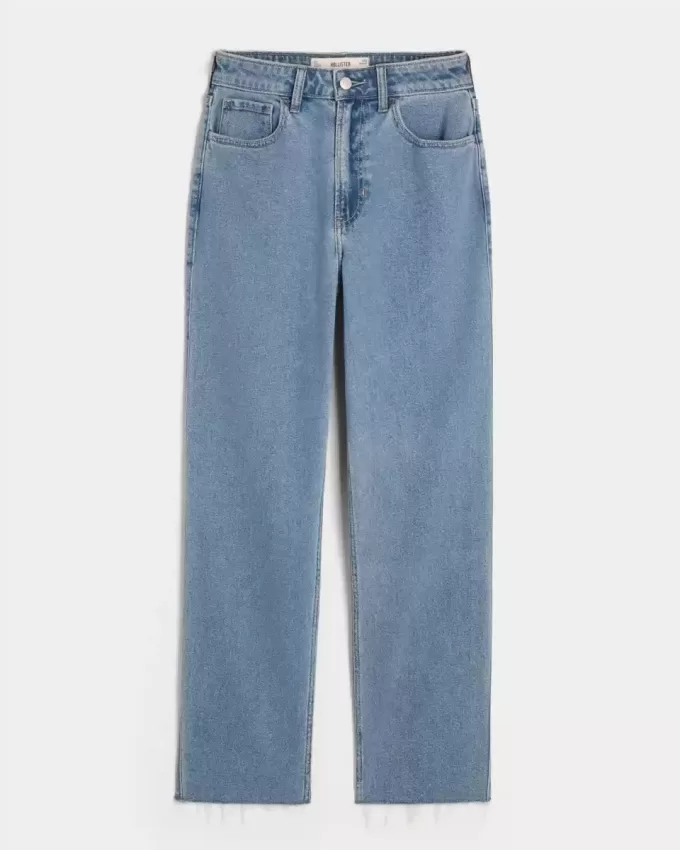Ultra High-Rise Medium Wash 90s Straight Jeans