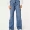 Ultra High-Rise Medium Wash Baggy Jeans